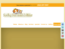 Tablet Screenshot of lovingpethotel.com